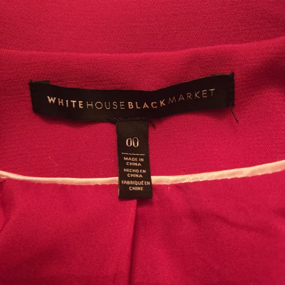 White House Black Market Vibrant Red Blazer Size 00 - Picture 4 of 10